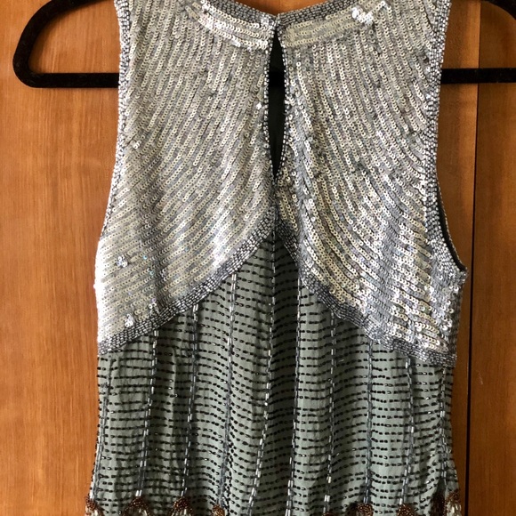 Sequined beaded handsewn silk top - Picture 2 of 10
